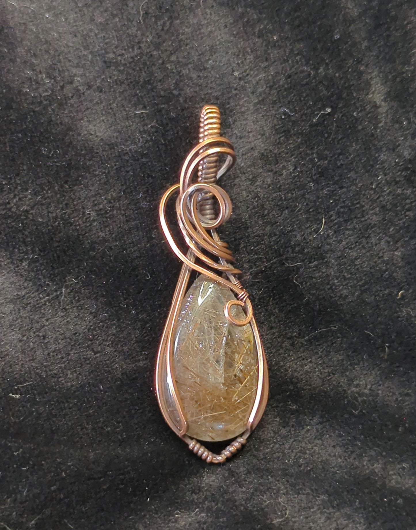 Black Rutilated Quartz Pendant