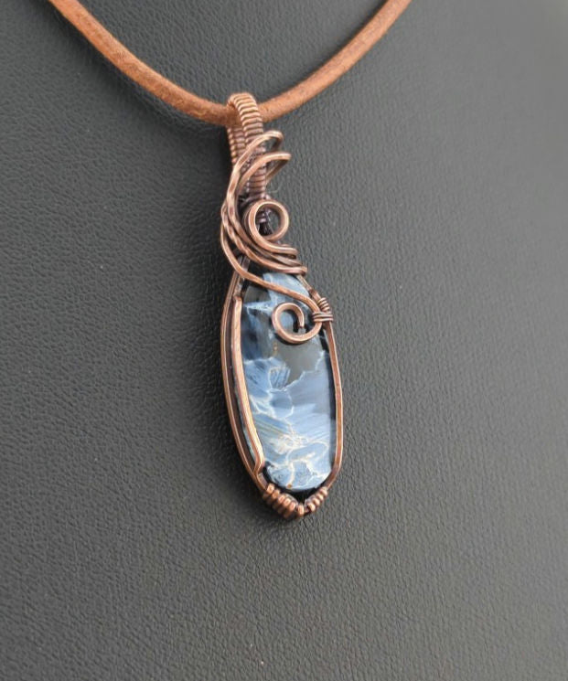 Pietersite Pendant, set in antiqued copper.