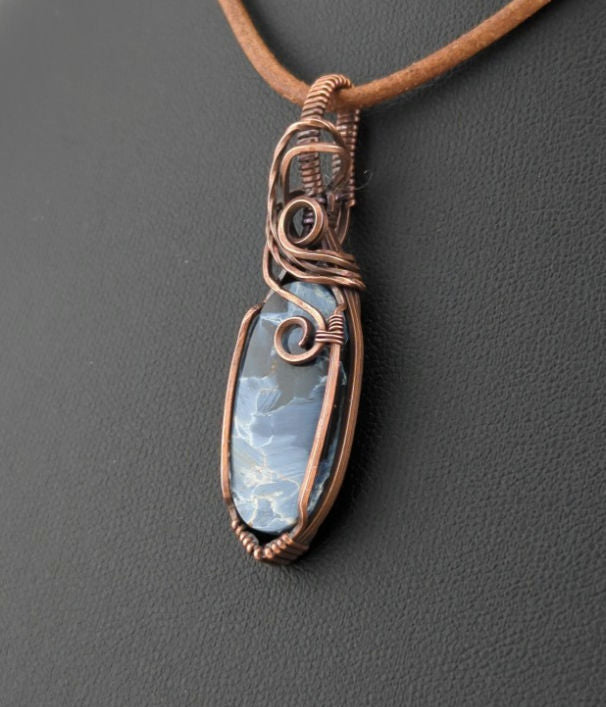 Pietersite Pendant, set in antiqued copper.