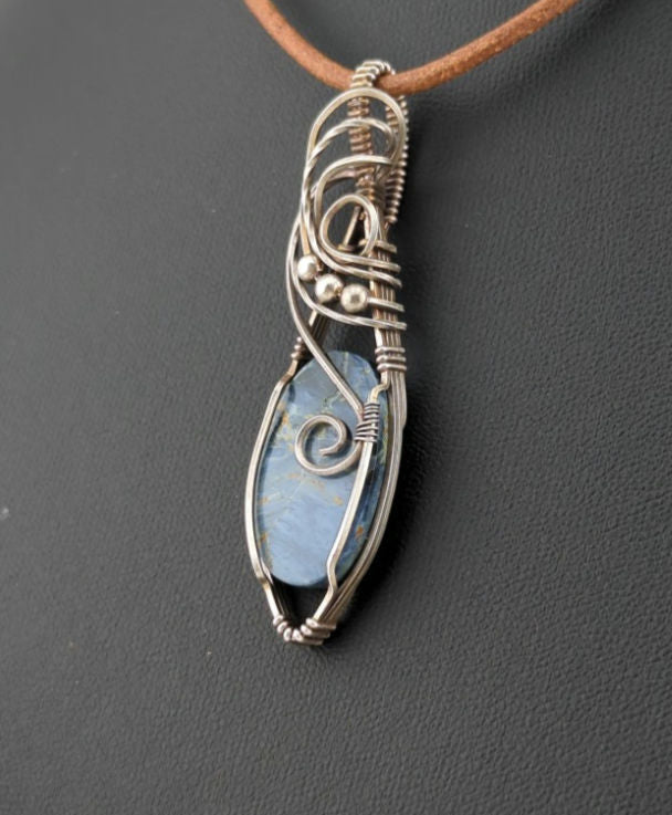 Pietersite Pendant, set in Sterling Silver.