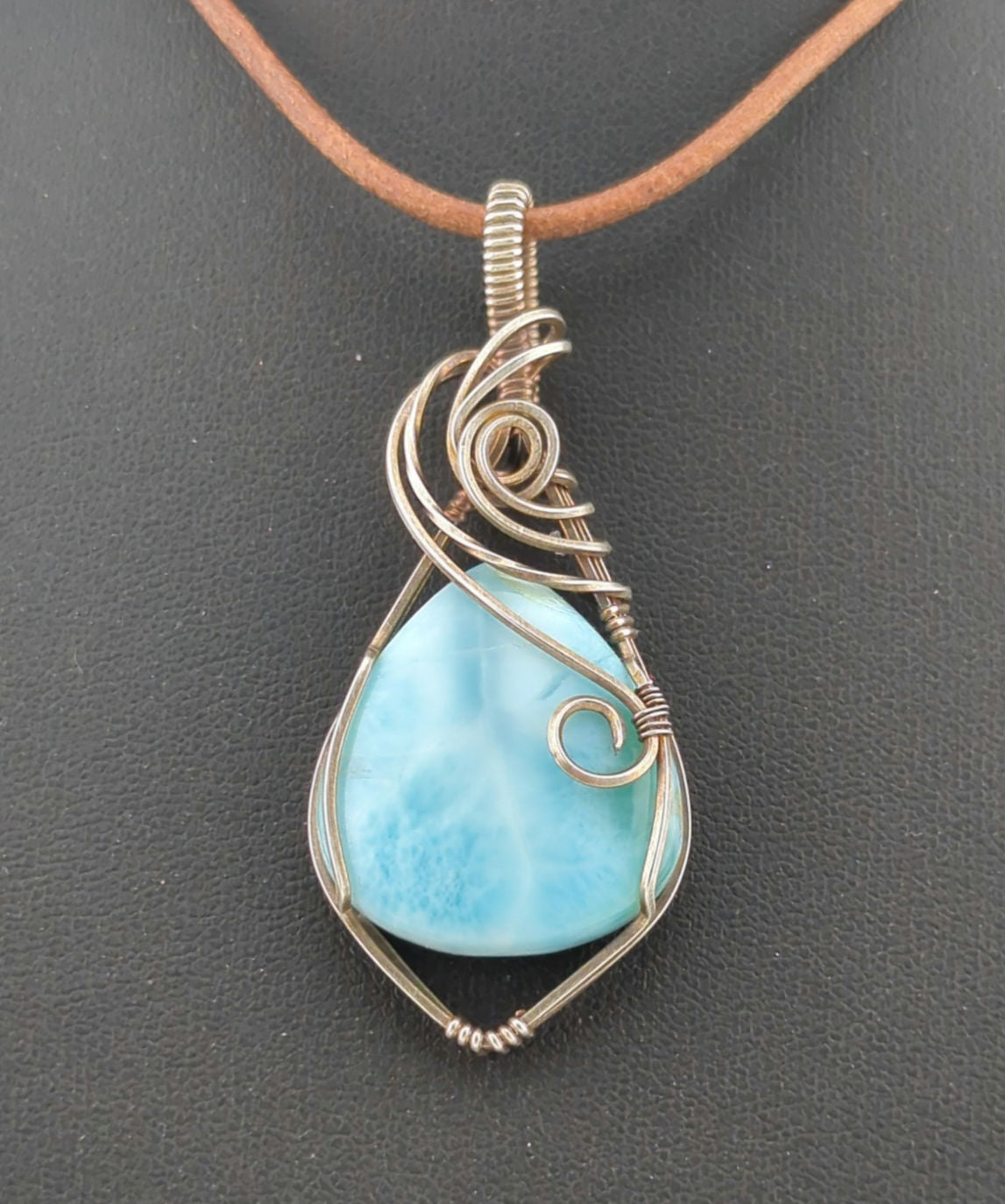 Larimar Pendant, set in Sterling Silver.