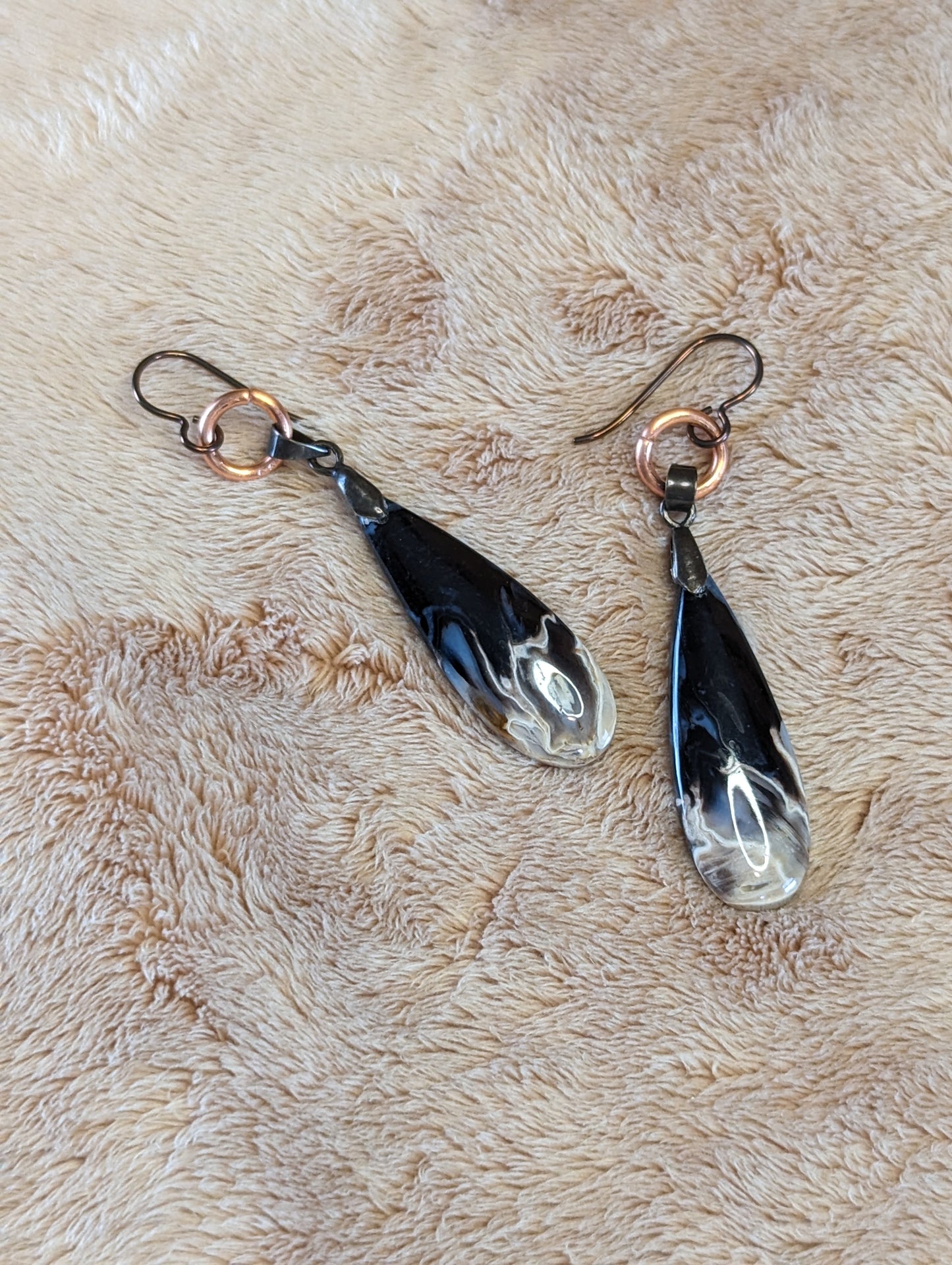 Petrified Palm Root Earrings