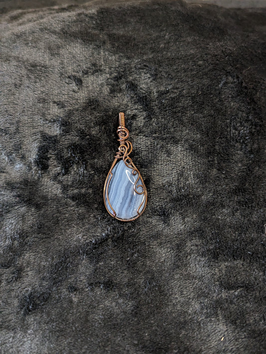 Blue Lace Agate Pendant