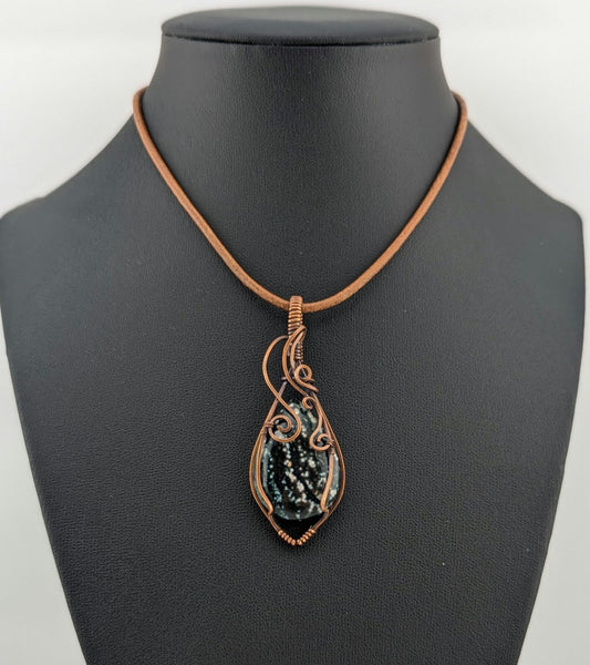 Ocean Jasper Pendant, set in antiqued copper.