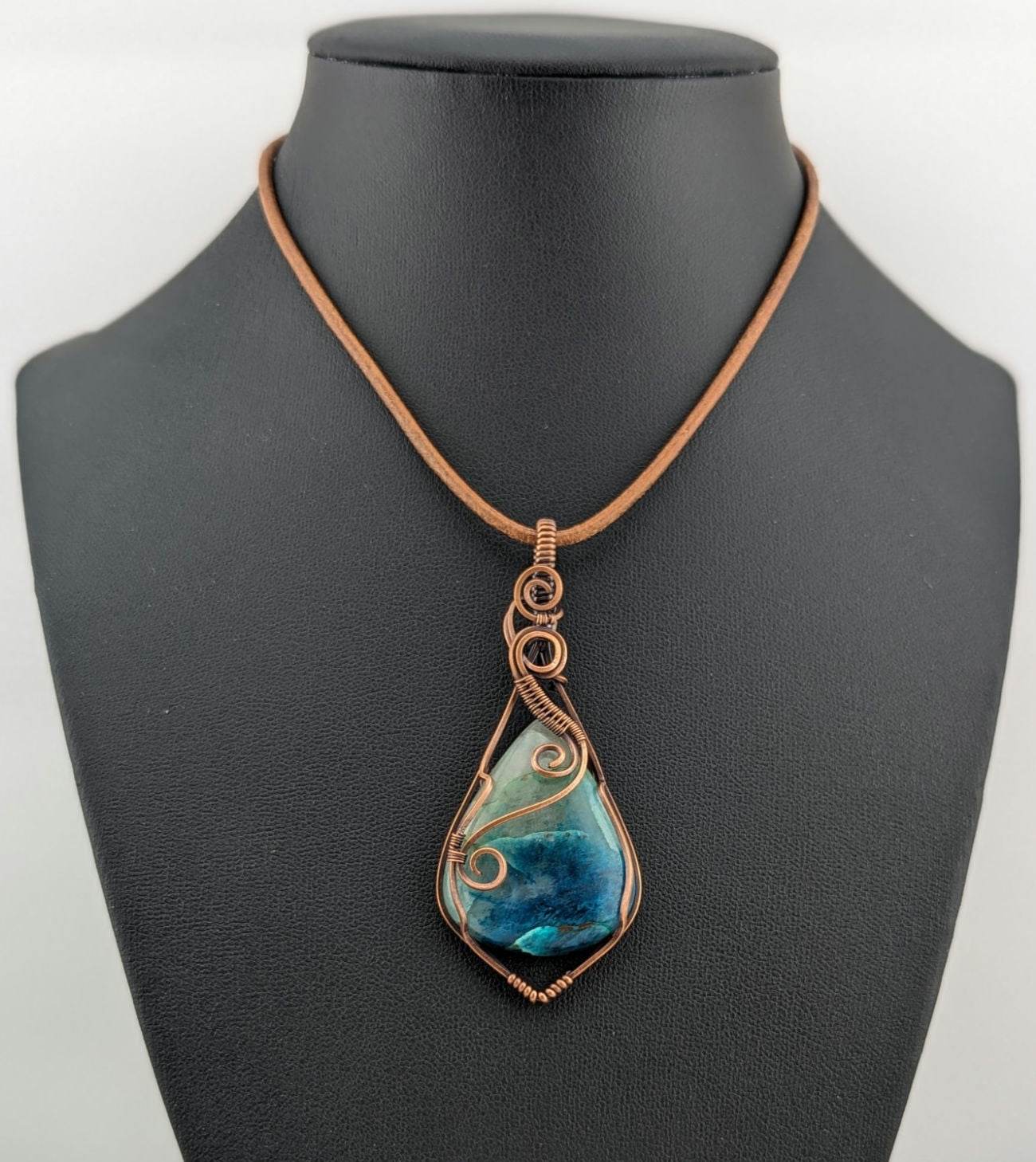 Quantum Quatro Pendant, set in antiqued copper.