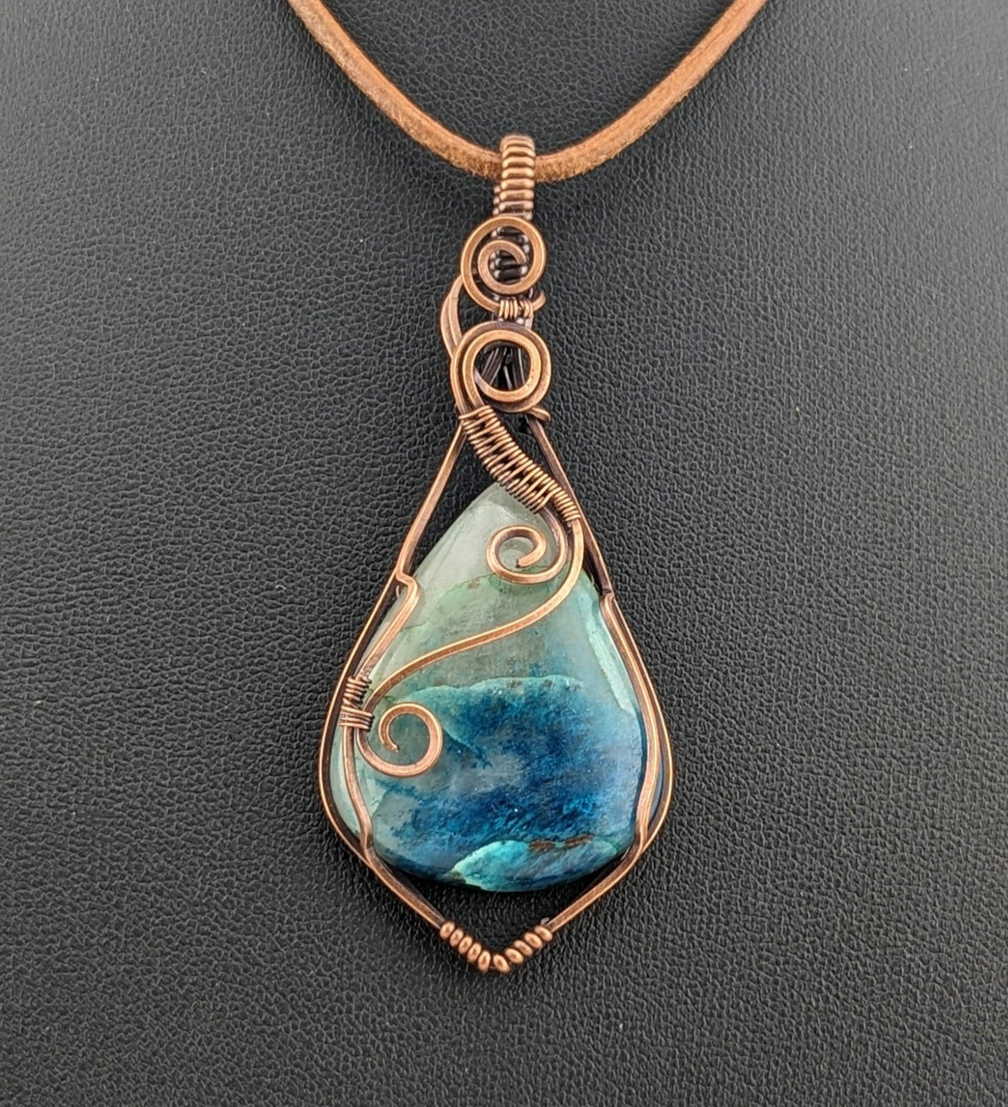 Quantum Quatro Pendant, set in antiqued copper.