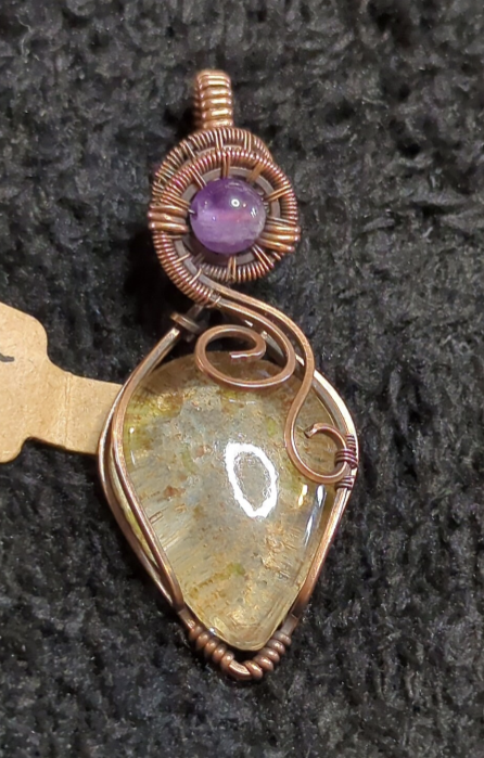 Garden Quartz (Lodolite) Pendant.