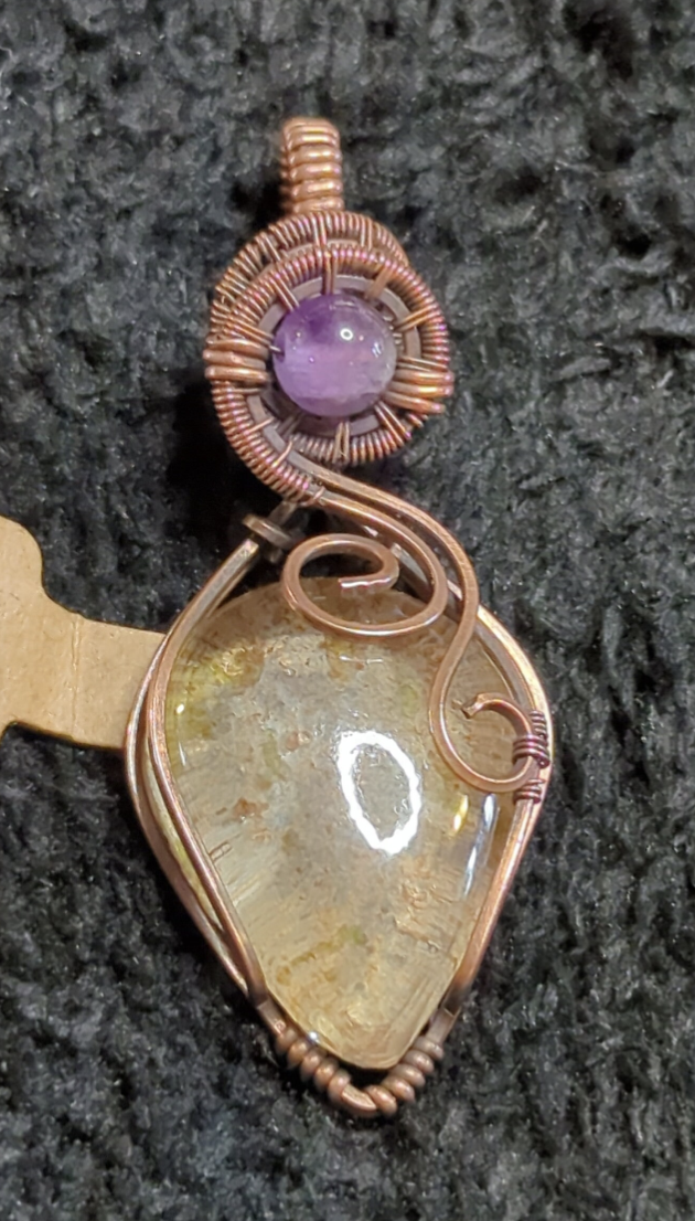 Garden Quartz (Lodolite) Pendant.