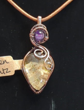 Garden Quartz (Lodolite) Pendant.