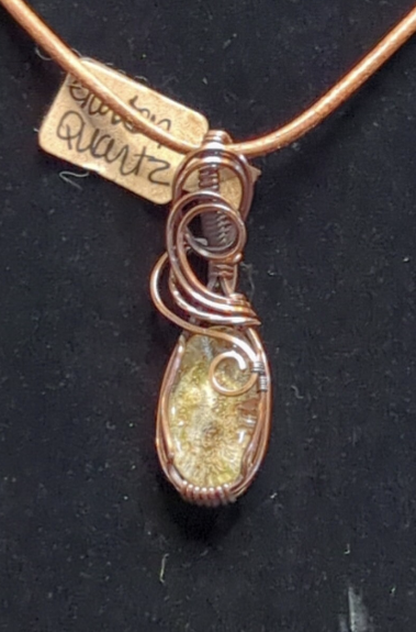 Garden Quartz (Lodolite) Pendant.