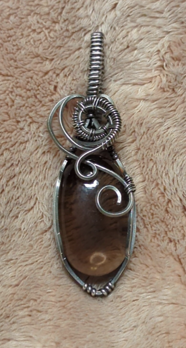 Smokey Quartz Pendant, set in Sterling Silver